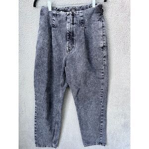 Prps Jeans Women 28x26 Grey Charcoal Wash Denim High Rise Loose Baggy Streetwear